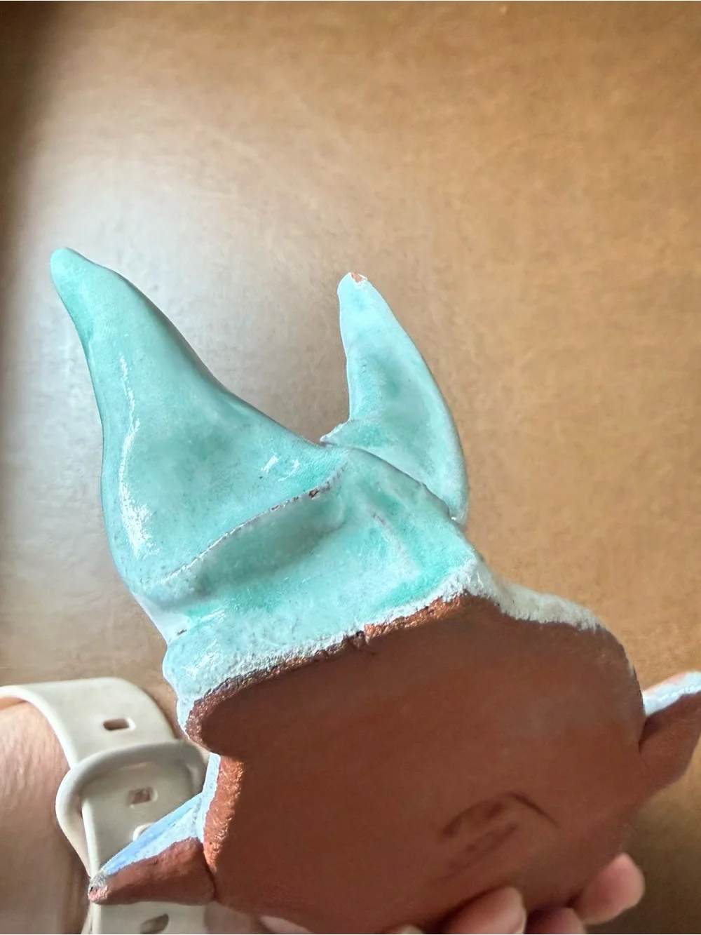 Vintage Pottery Ceramic Clay Fish Butter Server Unique Blue Lake House Cabin